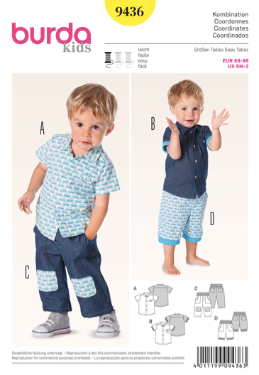 Burda Kids 9436 - Pants & Shirt