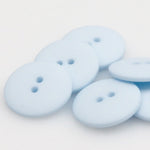 Satin Polyester Buttons - Baby Blue