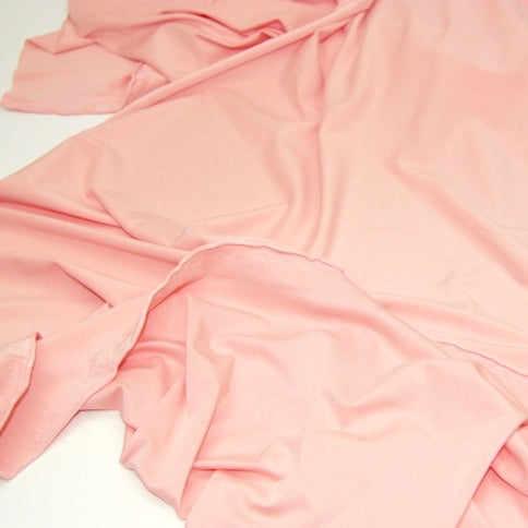 salmon pink bamboo stretch jersey fabric