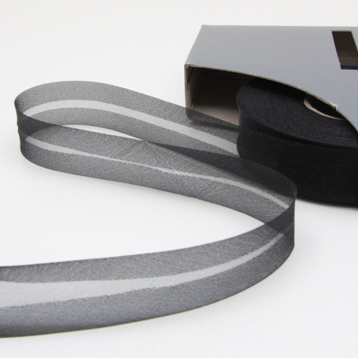 Prym Organza Bias Binding 20mm - 600 Black
