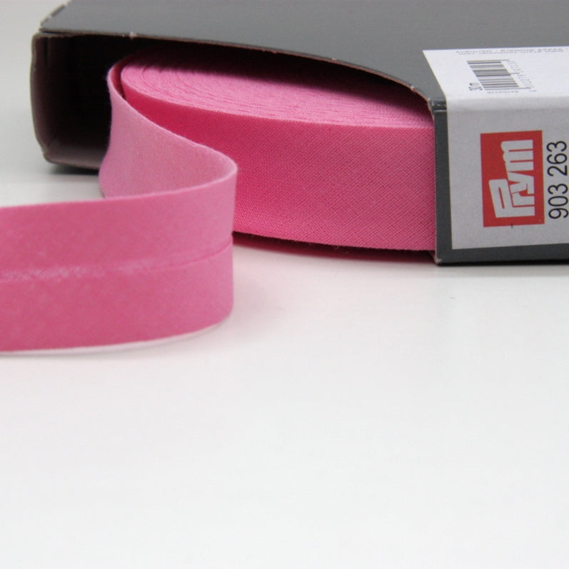 Prym Cotton Bias Binding 20mm - 263 Pink