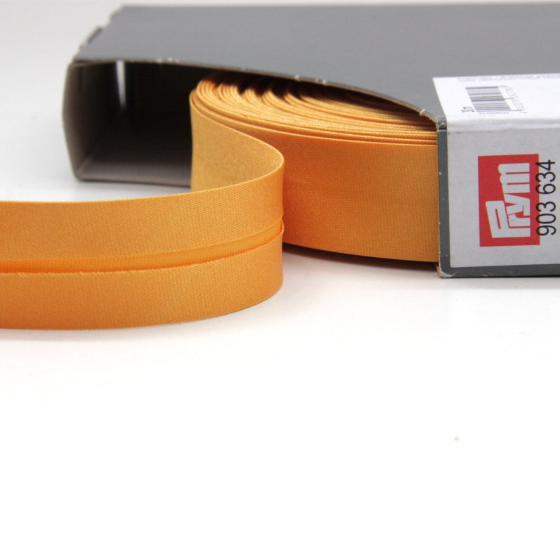 Prym Satin Bias Binding 20mm - 634 Sun Yellow