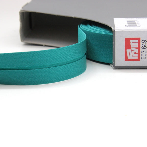 Prym Satin Bias Binding 20mm - 649 Turquoise