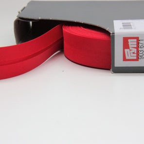 Prym Satin Bias Binding 20mm - 671 Red