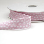 Dotty Bias Binding 20mm - Pale Pink