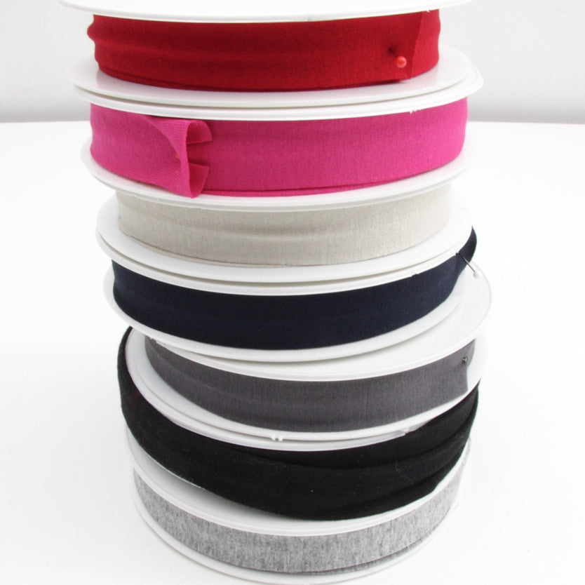 Viscose Jersey Binding 20mm - Dark Grey