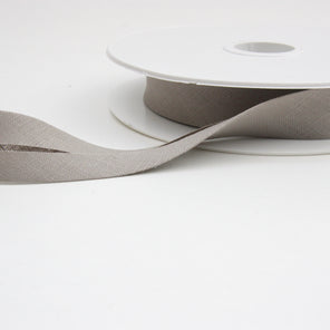 Linen Bias Binding 20mm - Cool Grey