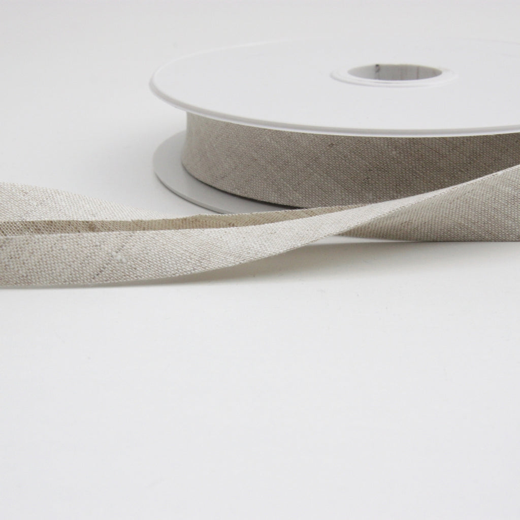 Linen Rivet Binding Linen Bias Binding 20mm - Natural | Haberdashery | Ray Stitch