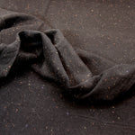 speckled black cotton soft sweatshirt fleece fabric