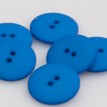 Satin Polyester Buttons - Royal Blue