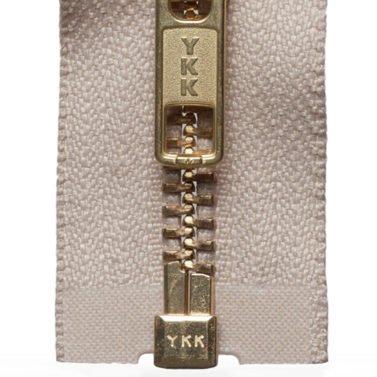 Brass Open-Ended Zip - Beige 572