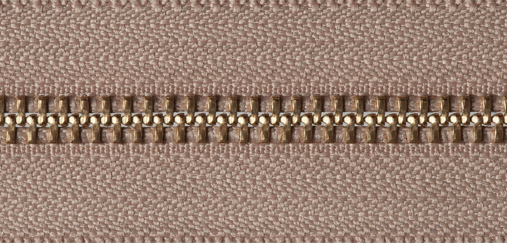 Brass Open-Ended Zip - Fawn 573