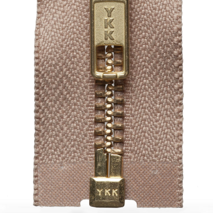 Brass Open-Ended Zip - Fawn 573