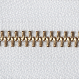 Brass Open-Ended Zip - White 501