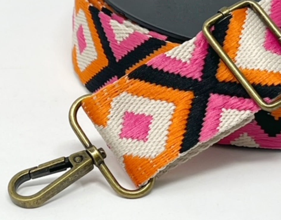 Aztec Webbing 38mm - Burgundy/Brown