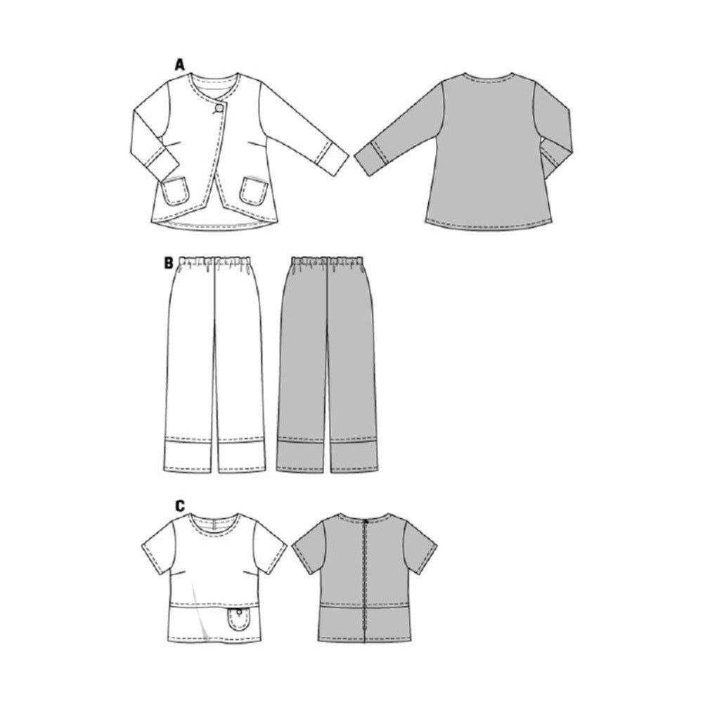 Burda 8108 - Plus Size Top, Jacket & Trousers