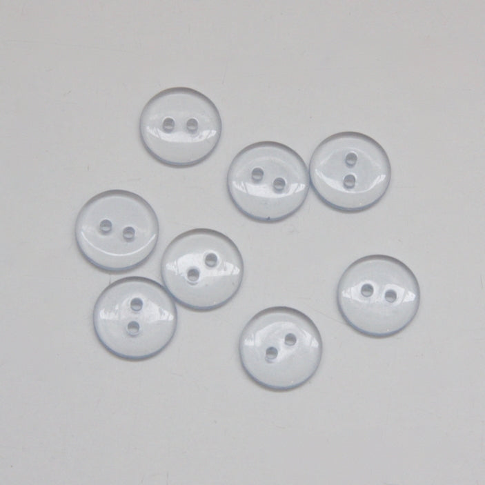 Clear Coloured Buttons - Pale Blue