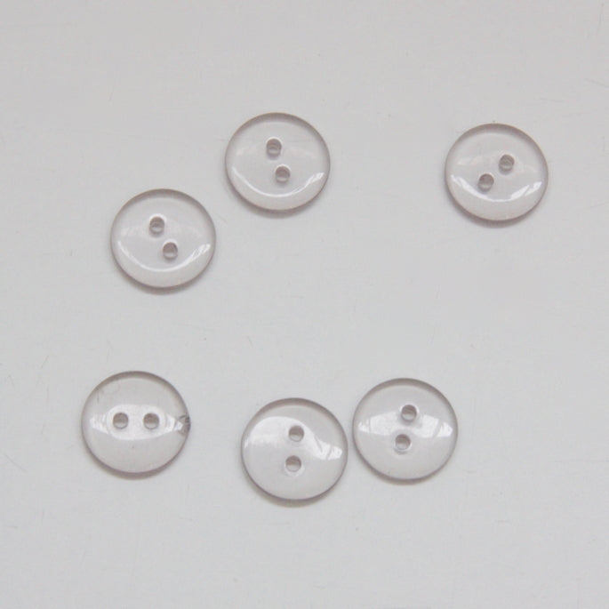 Clear Coloured Buttons - Pale Grey
