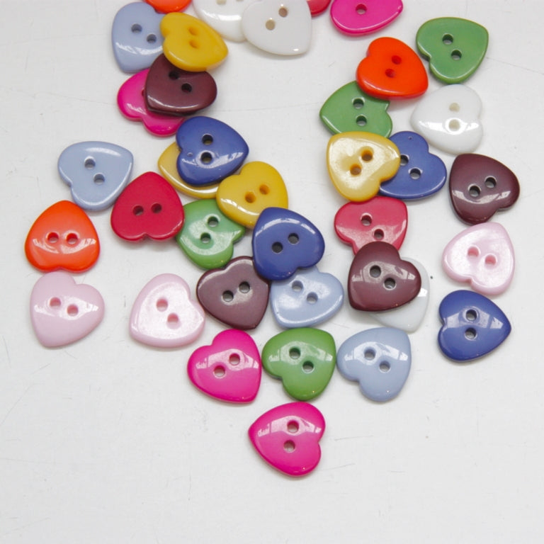 Heart Buttons - Orange