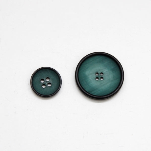 Pearly Marble Button - Green