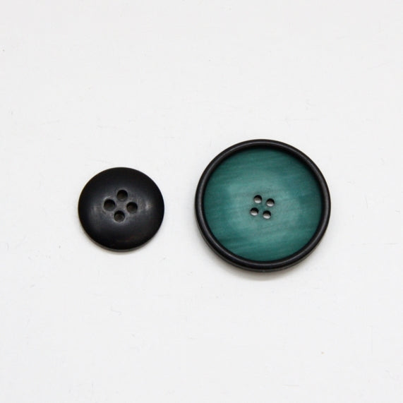 Pearly Marble Button - Green