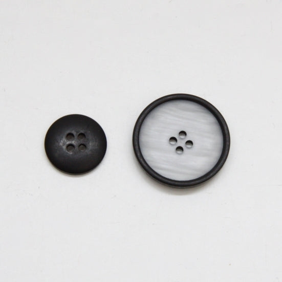 Pearly Marble Button - White