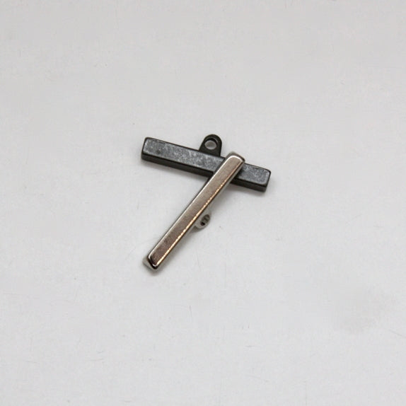 Metal Shaft Button 29mm - Chrome Bar