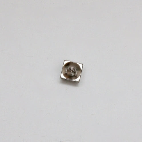 Metal Shaft Button 10mm - Semi Circle Silver