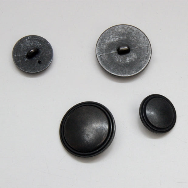 Polyester Shaft Buttons - Gunmetal Rimmed