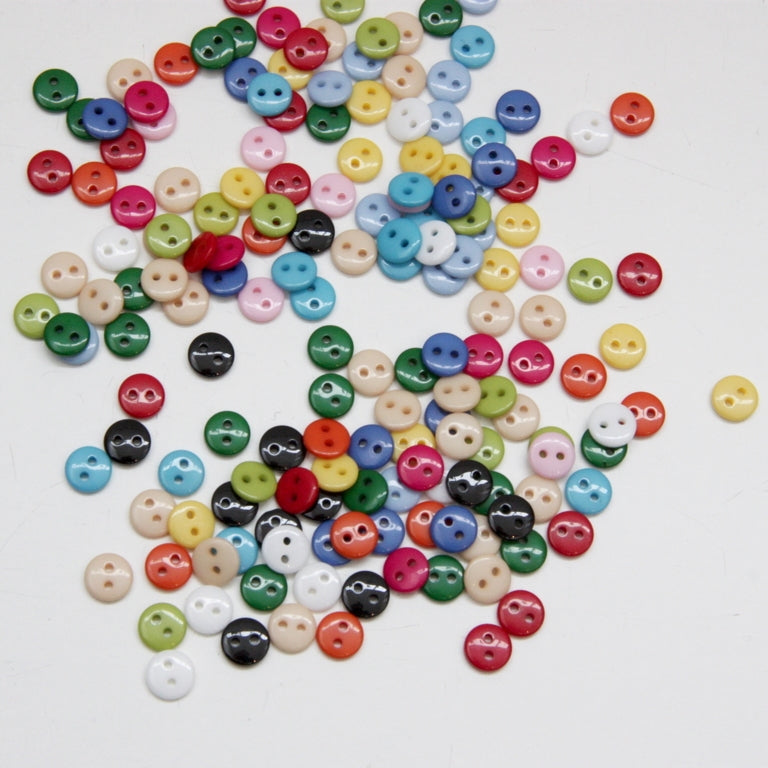 Tiny Shiny Buttons 8mm - Beige