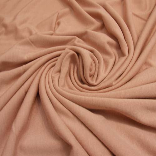 eco friendly micro modal knit stretch jersey soft drapey fabric in pale pink blush