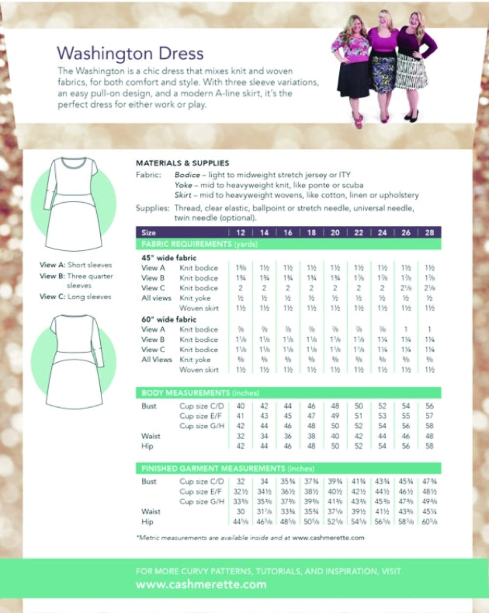 Cashmerette - Washington Contrast Dress