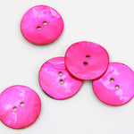 Coloured Shell Buttons - Cerise