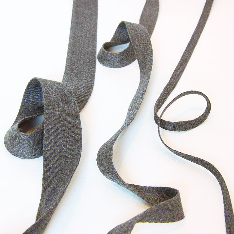 Cotton Herringbone Tape - 004 Charcoal