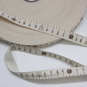 Printed Cotton Ribbon - Piggy Time 16mm