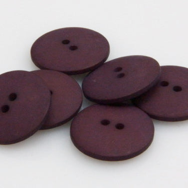 Satin Polyester Buttons - Chocolate