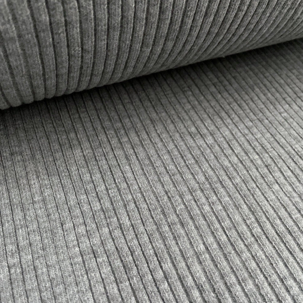 Chunky Sweatshirt Ribbing - Grey Marl