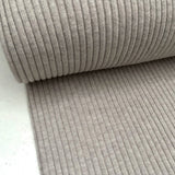 chunky light beige cotton stretch cuff and neck ribbing fabric