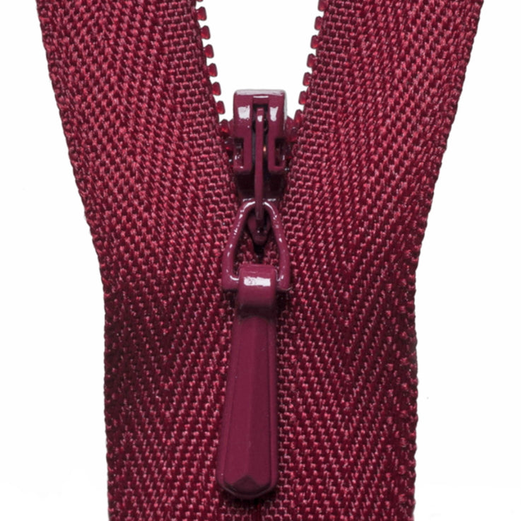 Concealed Zip - Dark Wine 527