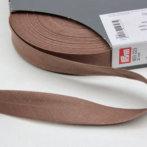 Prym Cotton Bias Binding 20mm - 223 Medium Brown