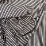 Organic Cotton Crossweave - Stripe Brown
