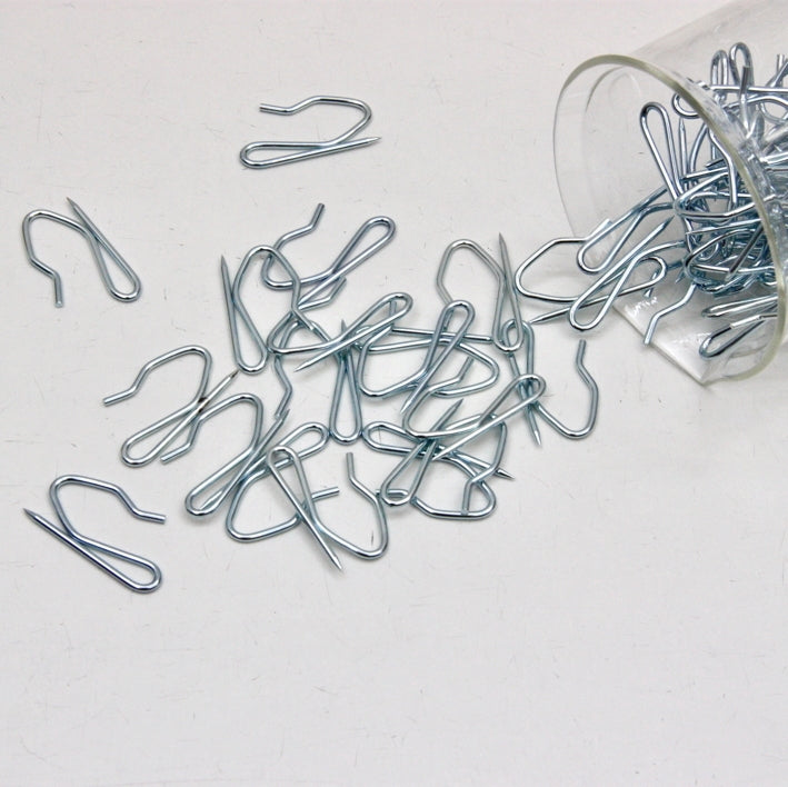 Pinch Pleat Curtain Hooks - Nickel