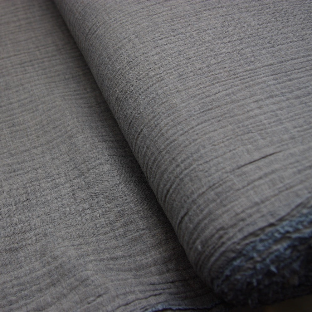 Cotton Double Gauze - Melange Grey