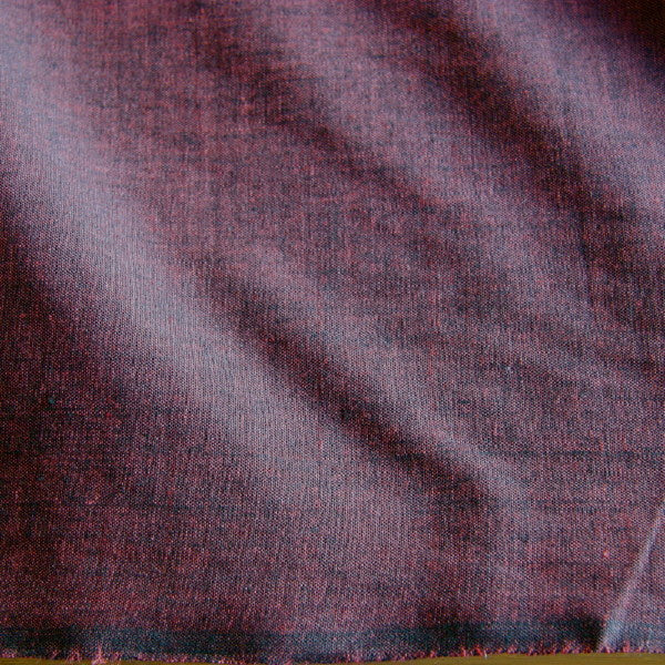Organic Cotton Crossweave - Night Red
