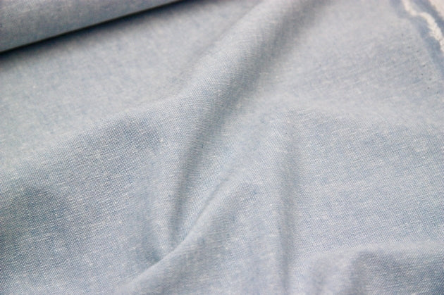 Essex Linen Mix Chambray - Baby Blue