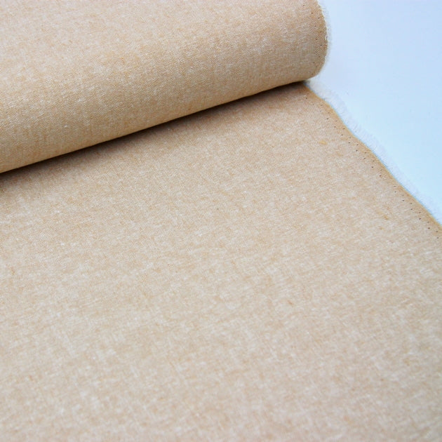 Essex Linen Mix Chambray - Leather