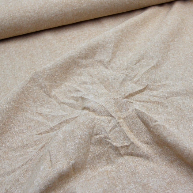 Essex Linen Mix Chambray - Leather