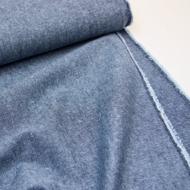 Essex Linen Mix Chambray - Nautical