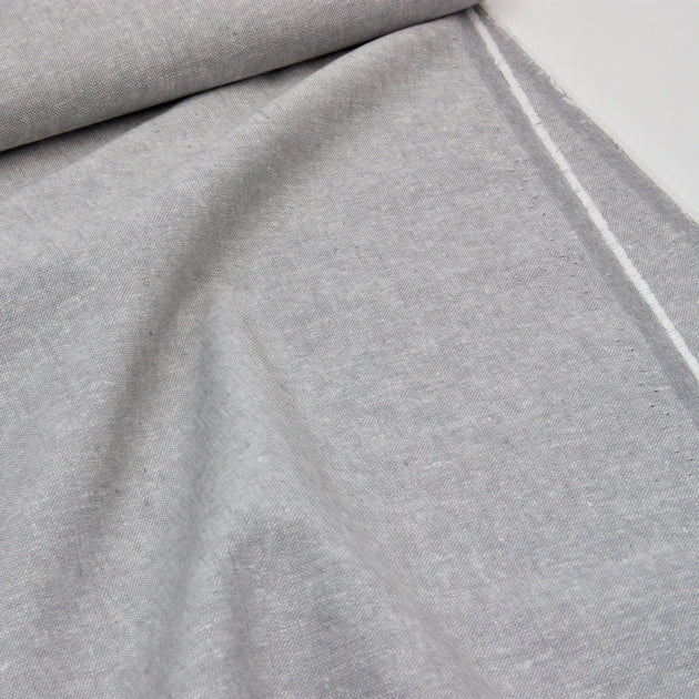 Essex Linen Mix Chambray - Steel
