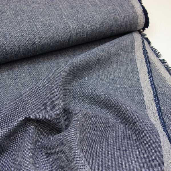 Essex Linen Mix Homespun - Navy